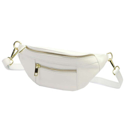 Luka Dámska kožená kabelka 20-072 DOLLARO White Crossbody Purse