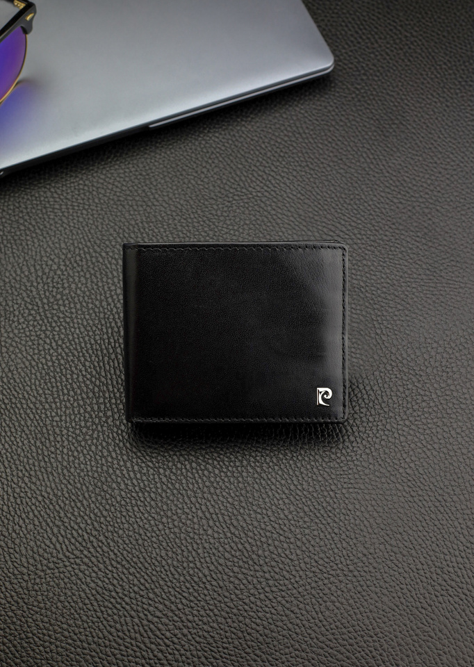 Pánska Peňaženka Pierre Cardin YS603 323 Čierna Kožená Horizontálna s RFID Ochrana