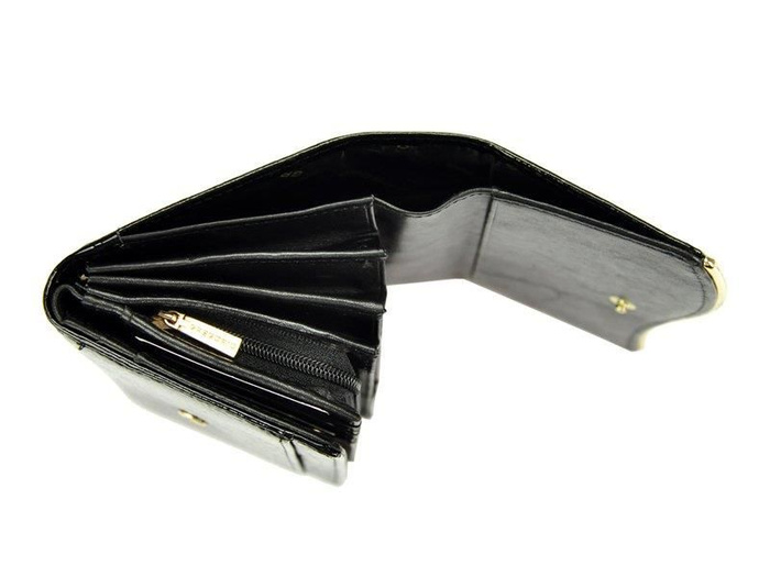 Gregorio SLF-112 Dámska peňaženka z prírodnej kože Black Level Medium Size