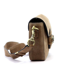 Luka Dámska kožená kabelka 20-095-02 Taupe Suede Handbag Small