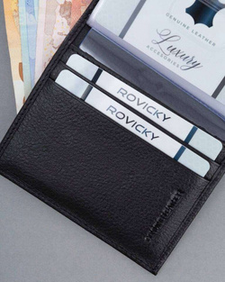 RFID Kožené zaklapávacie puzdro na karty s - 4U Cavaldi