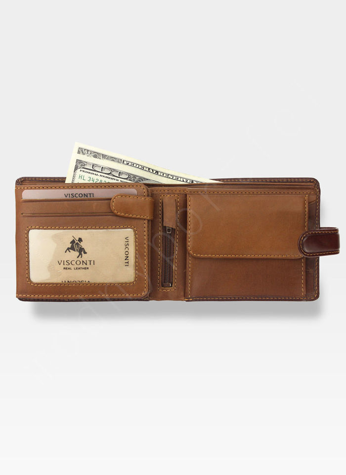 Visconti Torino Pánska kožená peňaženka TR35 RFID Brown